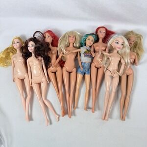 Barbie  And doll lot of 8 Nude Mixed Lot Vintage To Modern Dress Up Pretend Play